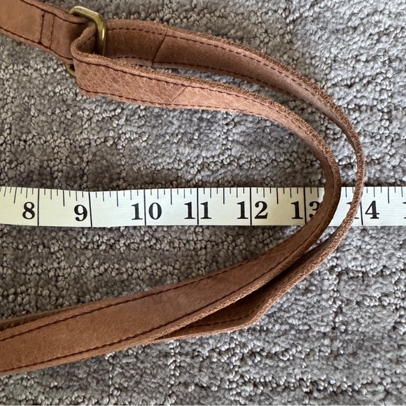 THE SAK Ashland Leather Crossbody Bag Brown Tasseled Zippers Adjustable Strap - Picture 14 of 15